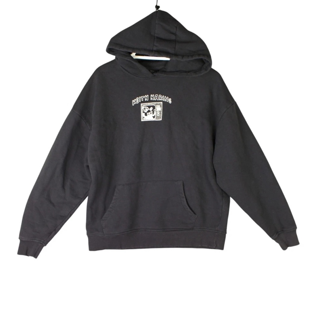 Disney Mickey Mouse x Keith Haring Hoodie Disneyland Unisex Black Size X-Small - Picture 2 of 14